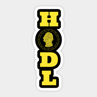 HODL - Bitcoin cryptocurrency design Sticker